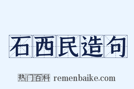 石西民造句是什么意思的图片